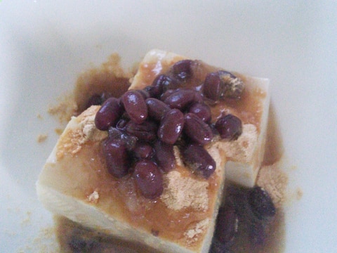 簡単 ゆで小豆と豆腐のヘルシースイーツ レシピ 作り方 By Kiki0430 楽天レシピ